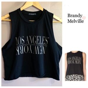 NEW!  Brandy Melville LA/NY graphic muscle tank